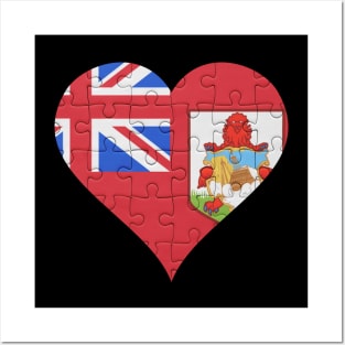 Bermudian Jigsaw Puzzle Heart Design - Gift for Bermudian With Bermuda Roots Posters and Art